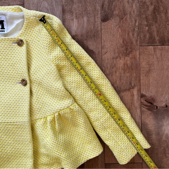 Authentic Vintage Missoni Yellow Tweed Peplum Blazer - Picture 10 of 12